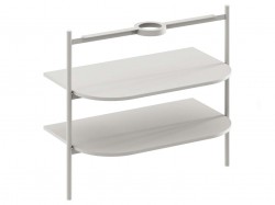 RAVAK - Yard Konstrukce s policemi pod umyvadlo, Smoke Grey (D80000O006)