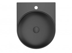 RAVAK - Yard Umyvadlo 41x50 cm, bez přepadu, otvor pro baterii, matná černá (XJX0D240002)