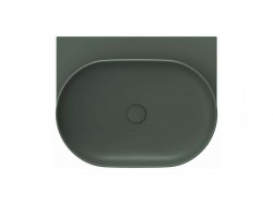 RAVAK - Yard Umyvadlo 61x50 cm, bez přepadu, bez otvoru pro baterii, Grey Green (XJX08060000)