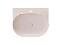 RAVAK - Yard Umyvadlo 61x50 cm, bez přepadu, otvor pro baterii, Alabaster Pink (XJX0G260000)