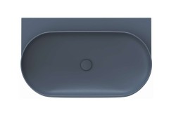 RAVAK - Yard Umyvadlo 81x50 cm, bez přepadu, bez otvoru pro baterii, Deepsea Blue (XJX07080000)