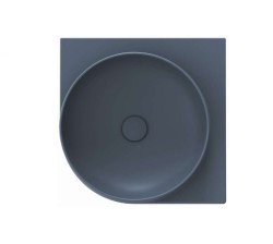 RAVAK - Yard Umyvadlo rohové 45x45 cm, bez přepadu, bez otvoru pro baterii, Deepsea Blue (XJX07045000)