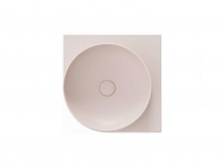 RAVAK - Yard Umývátko rohové, 45x45 cm, bez přepadu, bez otvoru pro baterii, Alabaster Pink (XJX0G045000)