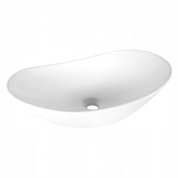 REA - BÍLÉ KERAMICKÉ UMYVADLO NA DESKU WESTA 63 x 37 cm BASARO (BAS-U1005)