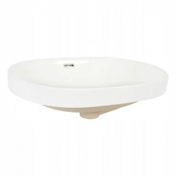 REA - BÍLÉ ZÁPUSTNÉ OVÁLNÉ UMYVADLO TERRA 59 x 40 cm BASARO (BAS-U1011)