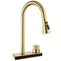 REA - Dřezová baterie CONOR zlatá kartáčovaná (REA-B6312)