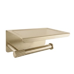REA - Držák na toaletní papír s poličkou 6613 Modern Gold Brush (REA-89052)