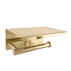REA - Držák na toaletní papír s poličkou 6613 Modern Gold (REA-89053)