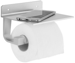 REA - Držák toaletního papíru s poličkou stříbrný 390175A (HOM-00551)