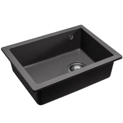 REA - Granitový dřez Nels černý (ZLE-00109)