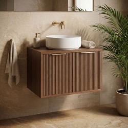 REA - Koupelnová skříňka pod umyvadlo Core 60cm Brown (REA-M0411)