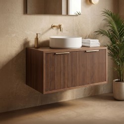 REA - Koupelnová skříňka pod umyvadlo Core 80cm Brown (REA-M0412)