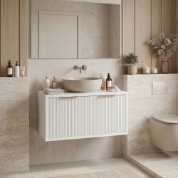 REA - Koupelnová skříňka pod umyvadlo Core 80cm White (REA-M0401)