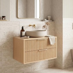REA - Koupelnová skříňka pod umyvadlo Mono 80cm Beige (REA-M0409)