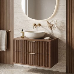 REA - Koupelnová skříňka pod umyvadlo Mono 80cm Brown (REA-M0414)