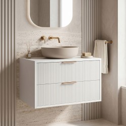 REA - Koupelnová skříňka pod umyvadlo Mono 80cm White (REA-M0403)