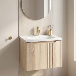 REA - Koupelnová skříňka s umyvadlem Rivo DB86-60L-3 Light 60cm (REA-M0603)