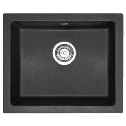 REA - Kuchyňský dřez NELS - černá žula dots (ZLE-00114)