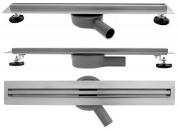 REA - Lineární odtokový žlab + sifon + nožičky + rošt Neo 1000 SLIM PRO (REA-G8404)