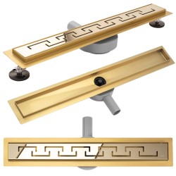 REA - Lineární sprchový žlab Greek PRO rošt zlatá lesklá 70 (REA-G8028)