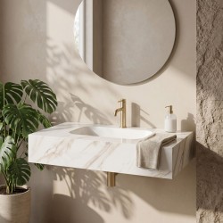 REA - Nástěnné umyvadlo Aresa Grey Gold 80 (REA-U9960)