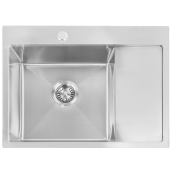 REA - Ocelový dřez Fin BRUSH NICKEL (ZLE-06012)