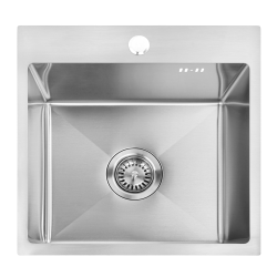 REA - Ocelový dřez Leo 40 BRUSH NICKEL (ZLE-06000)