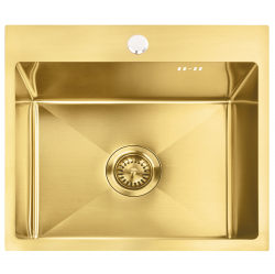 REA - Ocelový dřez Leo 50 BRUSH GOLD (ZLE-06004)