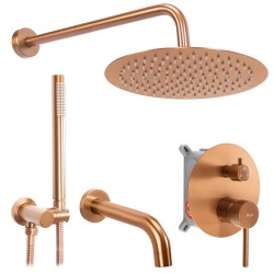 REA - Podomítková koupelnová sada LUNGO Copper Brush + BOX (REA-P8810)