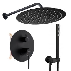 REA - Podomítková sprchová sada Foss Clif Black  + BOX (REA-P5968)