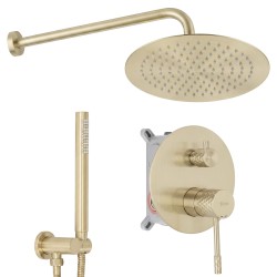 REA - Podomítková sprchová sada Lungo Diamond Brush Gold + BOX (REA-P9665)
