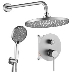 REA - Podomítková sprchová sada Lungo Stripe Nickel Brush + BOX (REA-P9493)