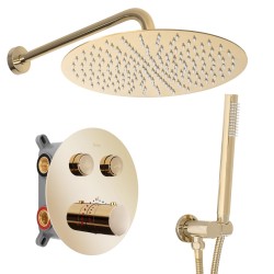 REA - Podomítková sprchová sada LUNGO - zlato + termostat + BOX (REA-P8550)