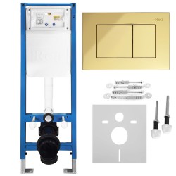 REA - Podomítkový Instalační Set Slim 024N pro WC s Tlačítkem J Gold (KPL-E1636)
