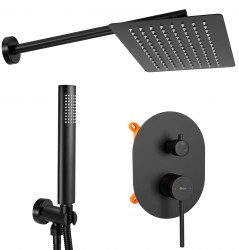 REA - Podomítkový sprchový set OVAL černá BOX (REA-P8467)