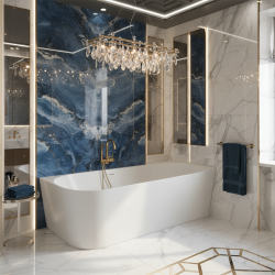 REA - Rohová akrylátová vana Bellanto Slim 170 Pravá (REA-W0132)