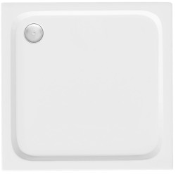 REA/S - Sprchová akrylová vanička Belmond White 80x80 Krytka kartáčované zlato (KPL-14370)