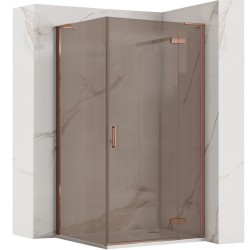 REA/S - Sprchová kabina Hugo 90x90 Copper Brush (KPL-K6969)