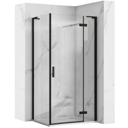 REA/S - Sprchová kabina Hugo Black 80x90 (KPL-45221)