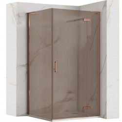 REA/S - Sprchová kabina Hugo Copper Brush 80x80 (KPL-K6964)