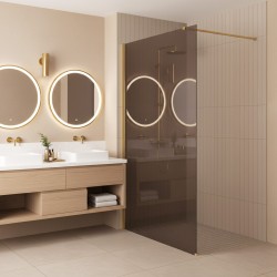 REA/S - Sprchová zástěna Flexi Brown / Gold 120 (KPL-K99870)