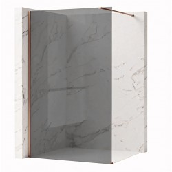 REA/S - Sprchová zástěna Flexi Grey / Brush Copper 80 (KPL-K99386)