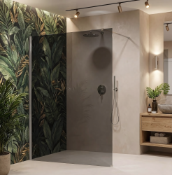 REA/S - Sprchová zástěna Flexi Grey / Chrome 130 (KPL-K99081)