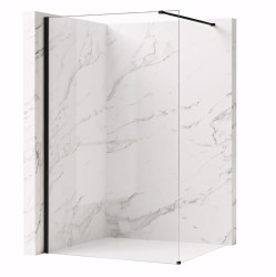 REA/S - Sprchová zástěna Flexi Transparent / Black 140 (KPL-K99177)