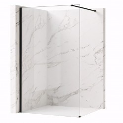 REA/S - Sprchová zástěna Flexi Transparent / Black 70 (KPL-K99168)