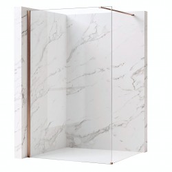 REA/S - Sprchová zástěna Flexi Transparent / Brush Copper 120 (KPL-K99360)