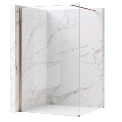 REA/S - Sprchová zástěna Flexi Transparent / Brush Copper 140 (KPL-K99377)