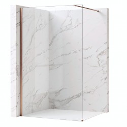 REA/S - Sprchová zástěna Flexi Transparent / Brush Copper 80 (KPL-K99367)