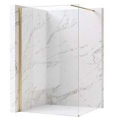 REA/S - Sprchová zástěna Flexi Transparent / Brush Gold 70 (KPL-K99268)