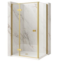 REA/S - Sprchový kout Atlas 80x80 Brush Gold vlevo (KPL-K4372)